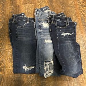 American eagle jeans (3 pairs, all size 0)